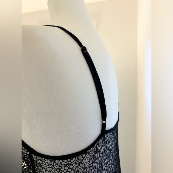 Heartloom Black 2 Piece Jersey Sleeveless Dress with Lace, Bamboo - size Large - Picture 7 of 10